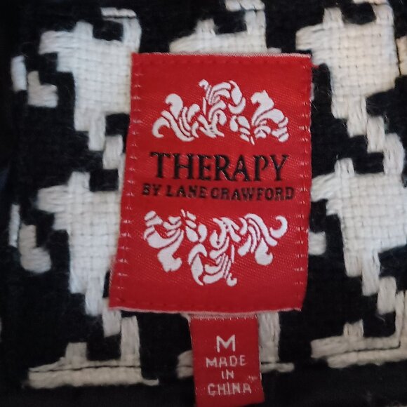 Therapy Houndstooth Swing Jacket Black & White Audrey Hepburn Style Women’s M EU - Picture 7 of 15